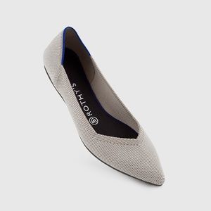 Rothy's Pointed Toe Flats - Flax Birdseye - 7.5